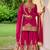 Rani pink chinon embroidered palazzo suit set