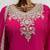 Rani pink chinon embroidered palazzo suit set