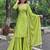Mehendi silk blend embroidered palazzo set