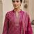 Rani-pink cotton hand embroidery kurta set