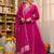 Rani-pink viscose embroidered