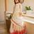 Cream chanderi embroidered
