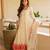 Cream chanderi embroidered