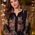 Black faux georgette embroidered