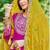 Dark-rani-pink viscose rayon embroidered dhoti set