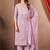 Lavender georgette embroidered kurta set