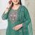Green shimmer embroidered kurta set