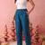 Dark-blue pure silk embroidered