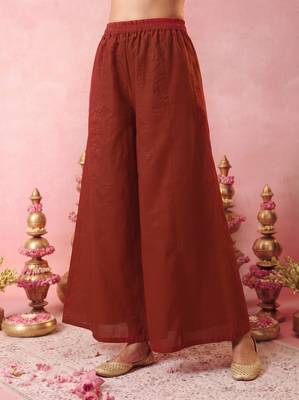 Dark-orange silk embroidered 3