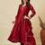 Maroon silk embroidered