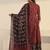 Women ethnic motifs printed regular thread work kurta with trousers & with dupatta