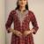 Women ethnic motifs printed regular kurta with trousers & with dupatta