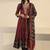 Women ethnic motifs printed regular thread work kurta with trousers & with dupatta