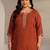 Women ethnic motifs embroidered regular chanderi silk kurta with trousers & with dupatta