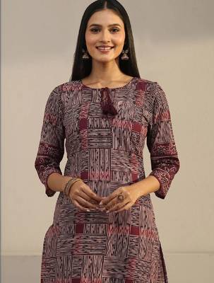 Women printed regular kurta with trousers & with dupatta 4