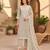 Beige chanderi readymade suit with embroidery & butti work