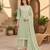 Pista chanderi readymade suit with embroidery & butti work
