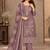 Purple viscose semi stitched suit with embroidery & sequence work