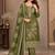 Mehendi viscose semi stitched suit with embroidery & sequence work