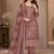 Brown viscose semi stitched suit with embroidery & sequence work