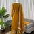 Golden mustard silk blend embroidered palazzo suit set