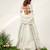 Cruise Blue And Ivory Embroidered Organza Cotton Lehenga Set