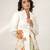 Ivory And Tangerine Orange Embroidered Organza And Nysha Silk Blazer Lehenga Set