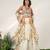 Ivory Gold Embroidered Organza Georgette Lehenga Set