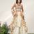 Ivory Gold Embroidered Organza Georgette Lehenga Set