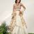 Ivory Gold Embroidered Organza Georgette Lehenga Set