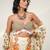 Ivory Gold Embroidered Organza Georgette Lehenga Set