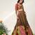 Multicolor Embroidered Organza Cotton Tissue Lehenga Set