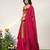 Fuchsia Pink Embroidered Organza And Velvet Lehenga Set