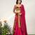 Fuchsia Pink Embroidered Organza And Velvet Lehenga Set