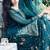 Teal Green Embroidery Work Heavy Kurti Top Skirt Set Wedding Wear Dress