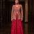 Red real chinon with embroidery work stitching salwar suit