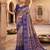 traditional beige zari weaving border tassel pallu silk blend saree