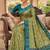 traditional green zari weaving border tassel pallu silk blend saree