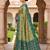 traditional green zari weaving border tassel pallu silk blend saree