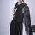 designer black heavy handwork zarkan embroidery silk blend saree