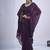 designer purple heavy handwork zarkan embroidery silk blend saree