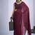 designer maroon heavy handwork zarkan embroidery silk blend saree