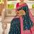 designer teal blue zari weaving meenakari tassel pallu work silk blend saree