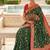 designer green zari weaving meenakari tassel pallu work silk blend saree