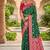 designer green zari weaving meenakari tassel pallu work silk blend saree