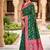 designer green zari weaving meenakari tassel pallu work silk blend saree