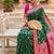 designer green zari weaving meenakari tassel pallu work silk blend saree