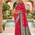 designer fuchsia pink zari weaving meenakari tassel pallu work silk blend saree
