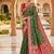 designer mehendi green zari weaving meenakari tassel pallu work silk blend saree
