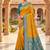 designer yellow zari weaving meenakari tassel pallu work silk blend saree